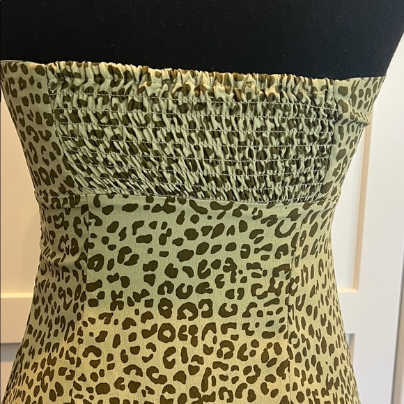 Zara Green Leopard Print Mini Dress | Women’s Size XS | Trendy Animal Print - Picture 7 of 10